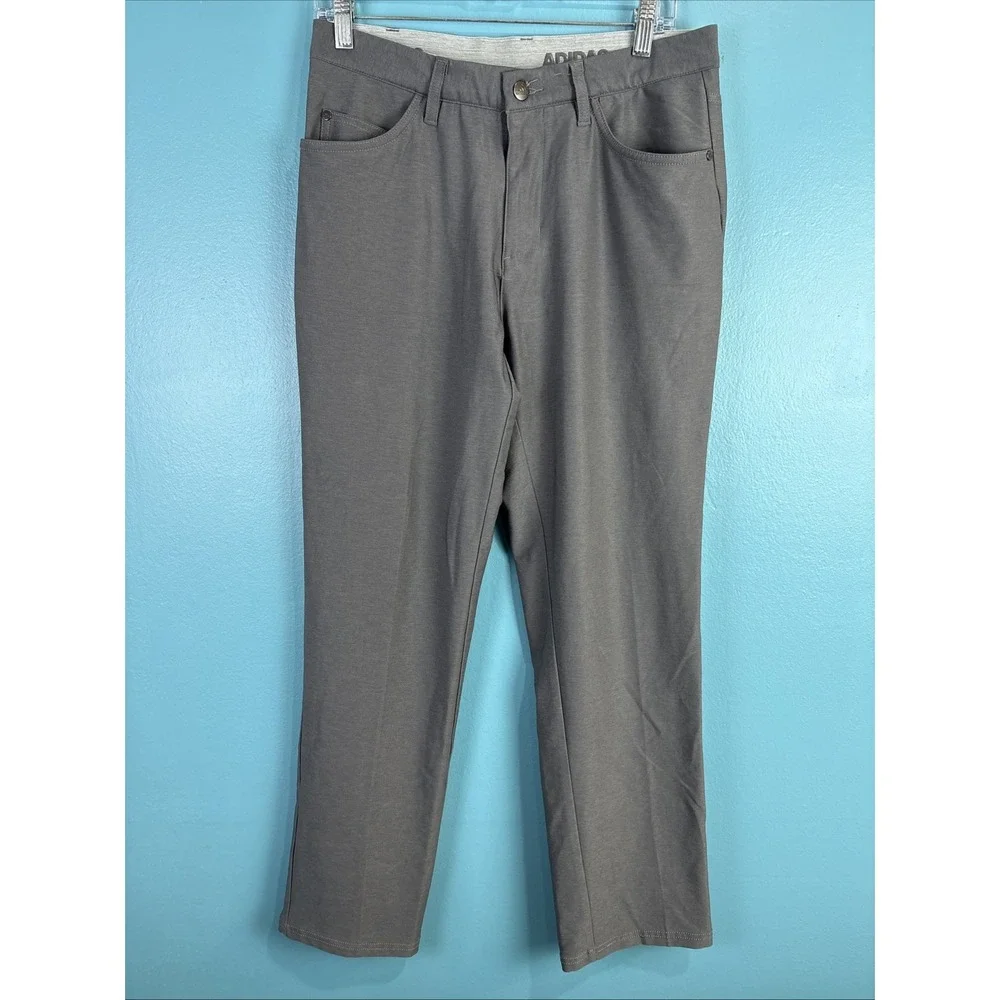 adidas Tapered Golf Pants Men 30x32 Fit 30 Gray Performance Stretch Preppy